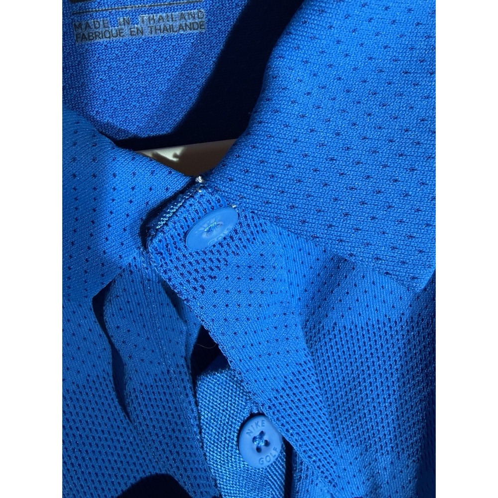 Nike Zonal Cooling Nike Golf Polo Mens Size Medium Blue - Picture 4 of 9